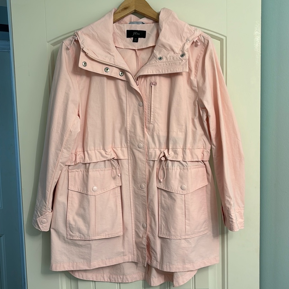 J Crew Women’s Rain Jacket - Light Pink